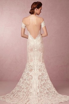 Abito da sposa Maniche Corte Lungo Primavera Cappellini Applique Senza Vita