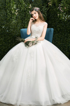 Abito da sposa Senza Maniche Alle Caviglie Applique completo A-Line