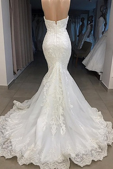 Abito da sposa Fuori dalla spalla Naturale eleganza Sirena Tromba