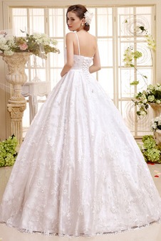 Abito da sposa Pizzo Primavera Allacciato Fusciacche Ball Gown Eleganti