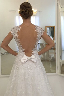 Abito da sposa Schiena Nuda Cappellini Eleganti Naturale Non Specificato