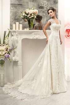 Abito da sposa Pizzo Maniche Corte abbondante maniche ad aletta V-Scollo