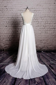 Abito da sposa Eleganti Lungo unbacked Applique Senza Maniche Primavera