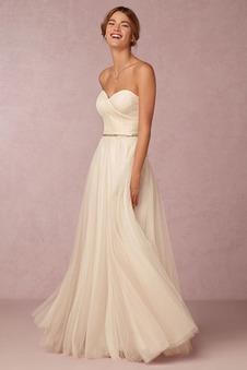 Abito da sposa ADJ Spiaggia tessuto A-Line moda Cuore