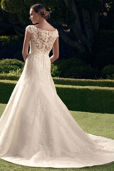 Abito da sposa Pizzo Bassa Lungo Maniche Corte Cappellini Bateau