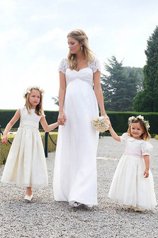 Abito da sposa Premaman Chiffon Estate Quadrato Alta Coperta all'aperto