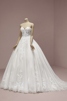 Abito da sposa Festoni Schiena Nuda Non Specificato A-Line Gonna lunga