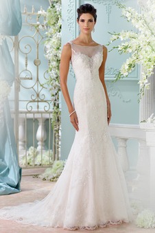 Abito da sposa All Aperto Formale Applique Primavera Lungo Schiena Nuda