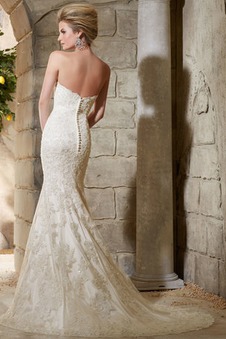 Abito da sposa moda Senza Maniche Schiena Nuda sirena Primavera Lungo