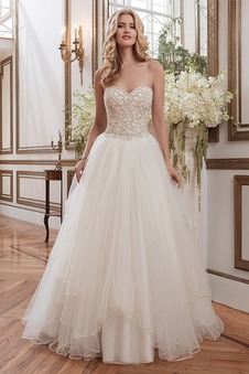 Abito da sposa Ball Gown collo Sweetheart Senza Maniche Primavera