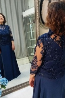 Abito mamma sposa Estate Applique Raso elastico Maniche Lunghe Cerniera