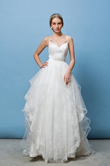 Abito da sposa Pizzo Asimmetrica Affascinante Naturale Senza Maniche