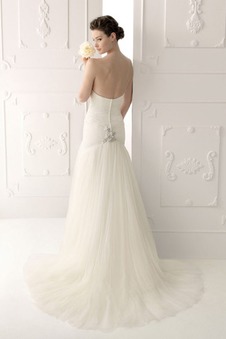 Abito da sposa Tulle Lungo Sirena unbacked Cuore Primavera