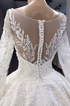 Abito da sposa Lace Coperta Cattedrale di treno Naturale Triangolo Invertito