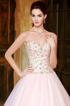 Abito da sposa Schiena Nuda Senza Maniche Lungo Applique Cuore Bassa