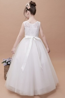 Abito cerimonia bambina A-Line Fiocco Farfalla Ornamento Non Specificato Pizzo