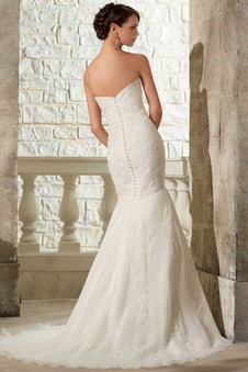 Abito da sposa Sirena Cerniera Cuore Applique All Aperto eleganza