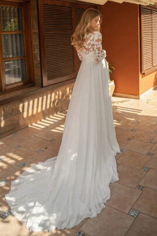 Abito da sposa Eleganti Spiaggia Applique Lungo Reale vita alta Premaman