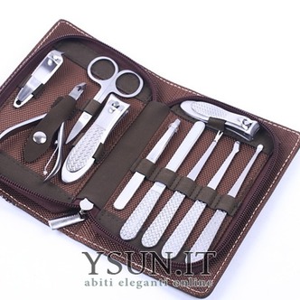 Cerniera borsa 9 pezzi Festival Top acciaio inossidabile PU cuoio caso Nail Clippers - Pagina 3