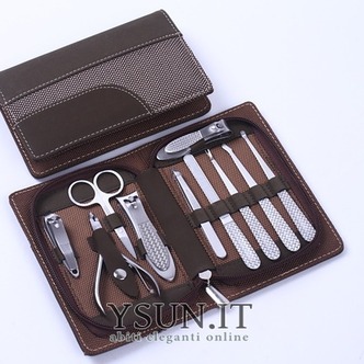 Cerniera borsa 9 pezzi Festival Top acciaio inossidabile PU cuoio caso Nail Clippers - Pagina 1