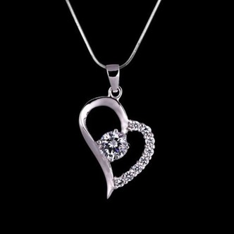 Vendita calda a forma di cuore placcatura donne Bright Shine & ciondolo collana - Pagina 3