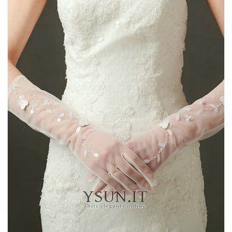 Guanti da sposa Ombra Lungo Caduta Traslucido Sexy paillettes - Pagina 1