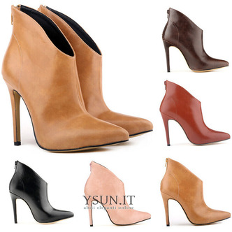 Stivali a punta stiletto autunno e inverno scarpe corte scarpe da donna nude singole scarpe martin boots - Pagina 4