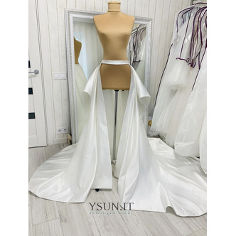 strascico in raso per abito da sposa Overskirt da sposa staccabile con strascico da sposa - Pagina 1