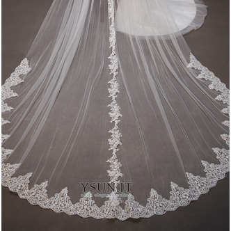 Velo di pizzo vintage con velo bianco velo da sposa foto velo - Pagina 5