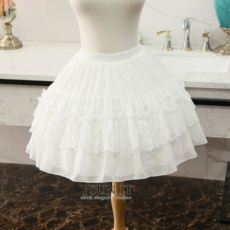 Gonna a spina di pesce in pizzo Lolita, sottoveste cosplay, crinolina in pizzo chiffon 47CM - Pagina 4