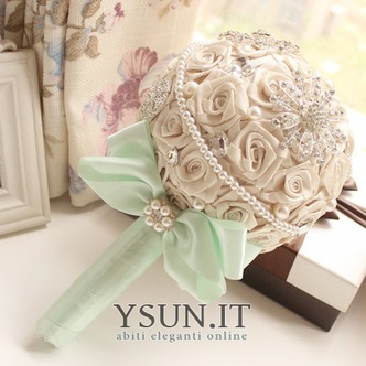 Diamante perla di nozze matrimonio foto decorazione idee layout che tengono i fiori - Pagina 2