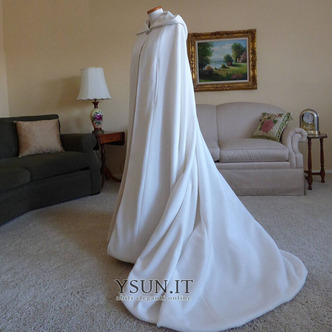 200CM scialle da sposa mantello da sposa mantello scialle con cappuccio bianco - Pagina 2