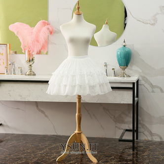 Gonna a spina di pesce in pizzo Lolita, sottoveste cosplay, crinolina in pizzo chiffon 47CM - Pagina 2