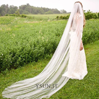 Accessori per abiti da sposa in velo bianco nudo con velo semplice da sposa - Pagina 1