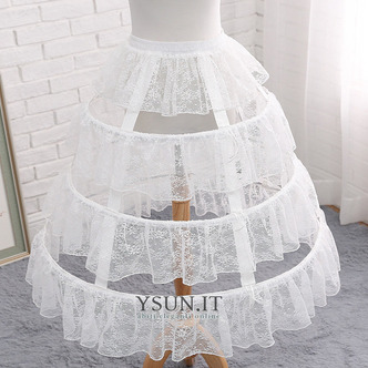 Sottoveste in pizzo bianco, lunghezza regolabile sottogonna, cosplay party dress sottoveste, sottoveste Lolita - Pagina 2