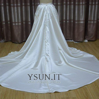 Gonna con applique in raso Abito da sposa gonna rimovibile Accessori da sposa in treno staccabile taglia personalizzata - Pagina 3