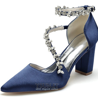 Scarpe da damigella in raso da sposa scarpe da sposa rosa tacchi alti per cena - Pagina 16