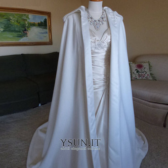 200CM scialle da sposa mantello da sposa mantello scialle con cappuccio bianco - Pagina 7