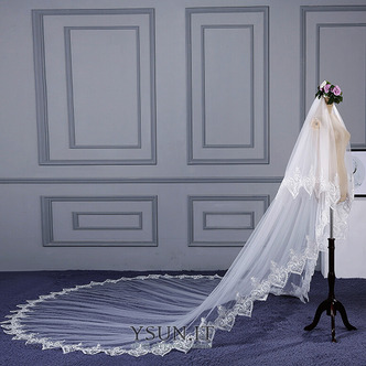 Velo da sposa lungo in pizzo Velo da sposa extra lungo versatile semplice - Pagina 4