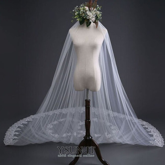 Velo da sposa in pizzo velo da sposa da trascinamento lungo 3 metri accessori da sposa all'ingrosso della fabbrica - Pagina 3