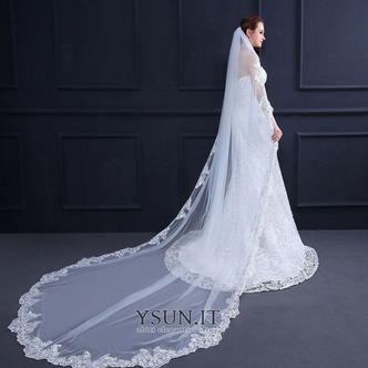 Elegante velo da sposa in pizzo con pettine lungo 3 metri - Pagina 6