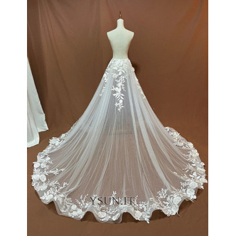 gonna da sposa con fiore gonna da sposa rimovibile matrimonio treno staccabile pizzo treno da sposa staccabile - Pagina 1