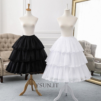 Lolita Puffy Petticoat, Cosplay regolabile Hoop, 3 strati sottoveste con bordo in pizzo, lunghezza regolabile - Pagina 1