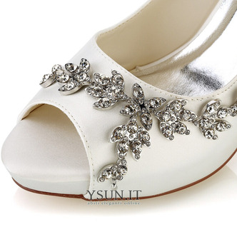 Scarpe da sposa da donna Matrimonio Cristallo glitterato Con lustrini Ingioiellato Tacchi da sposa Scarpe da sposa Cristallo di strass Tacco alto Tacco a spillo Punta aperta - Pagina 4