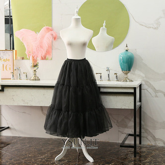 Sottoveste in organza nera,  sottoveste cosplay party dress, sottoveste Lolita, gonna ballet tutu, sottogonna lunga, Lunghezza 80 cm - Pagina 4