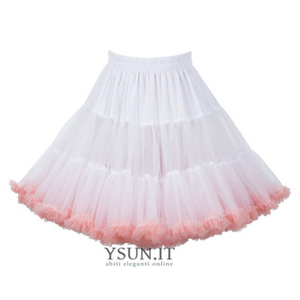 Sottoveste in tulle gonfio con elastico in vita rosa, sottogonna da danza classica principessa Lolita Cosplay, gonna corta tutu arcobaleno nuvola 45 cm - Pagina 5