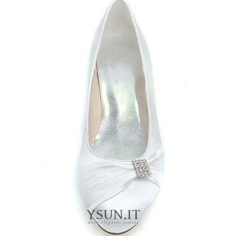 Scarpe basse scarpe da sposa premaman in raso scarpe da sposa taglie forti - Pagina 8