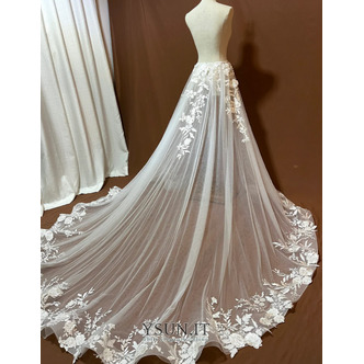 gonna da sposa con fiore gonna da sposa rimovibile matrimonio treno staccabile pizzo treno da sposa staccabile - Pagina 3