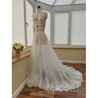 Gonna in pizzo di tulle Gonna staccabile da sposa treno staccabile personalizzato - Pagina 1