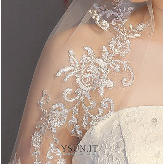 Velo corto da sposa con velo a pettine delicato pizzo pizzo velo accessori da sposa - Pagina 5